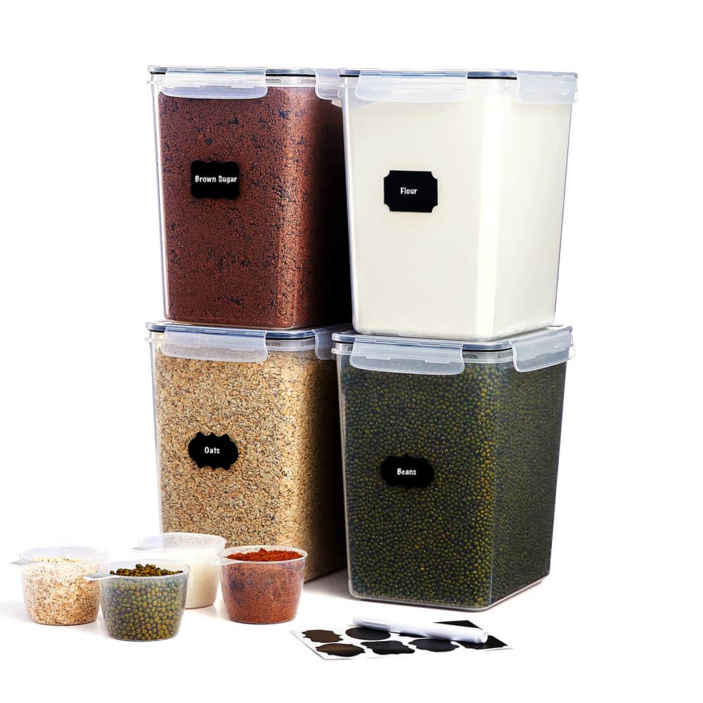 Lifewit Extra Large Airtight Food Storage Containers with Lids for Flour, Cereal, Spaghetti