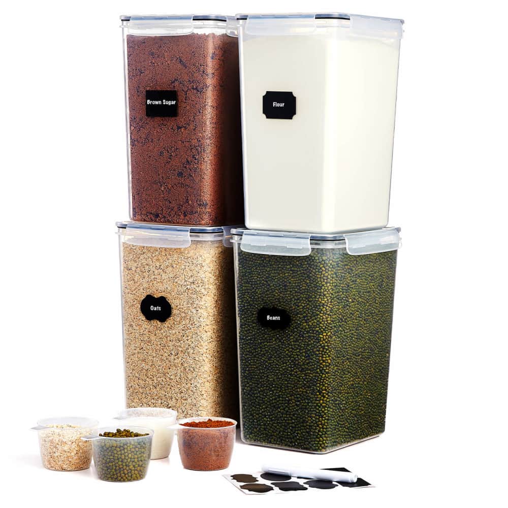 Lifewit Extra Large Airtight Food Storage Containers with Lids for Flour, Cereal, Spaghetti