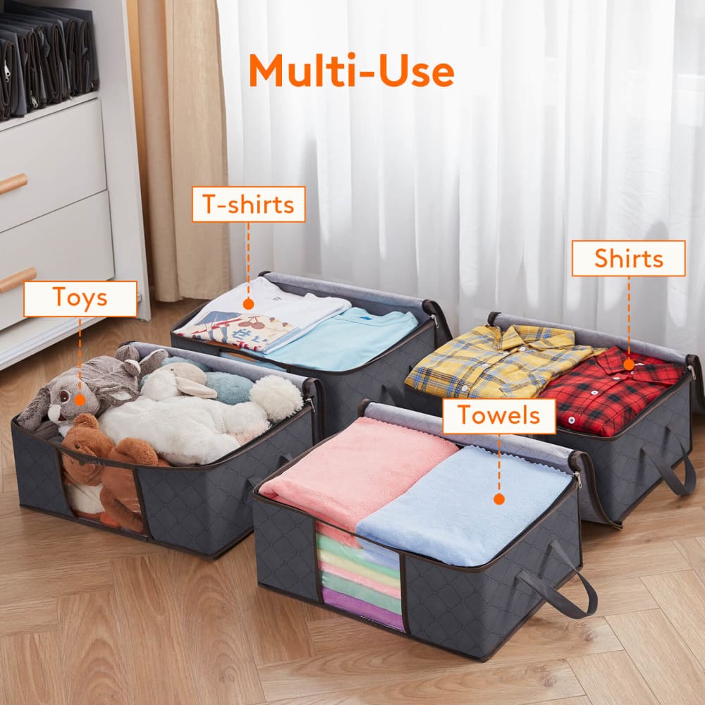 Lifewit Foldable Storage Bags with Clear Window for Clothes, Blankets, 35L