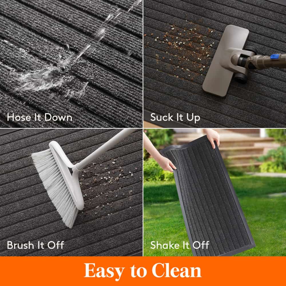 Lifewit Thin Indoor Door Mat, Rubber Backing, for Entry, Font Door