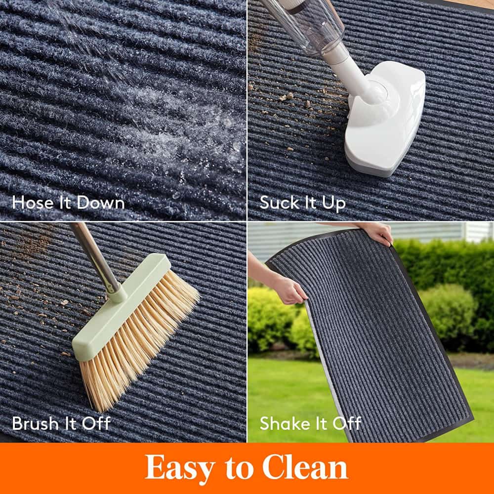 Lifewit Thin Indoor Door Mat, Ruggable Welcome Rug for Entryway