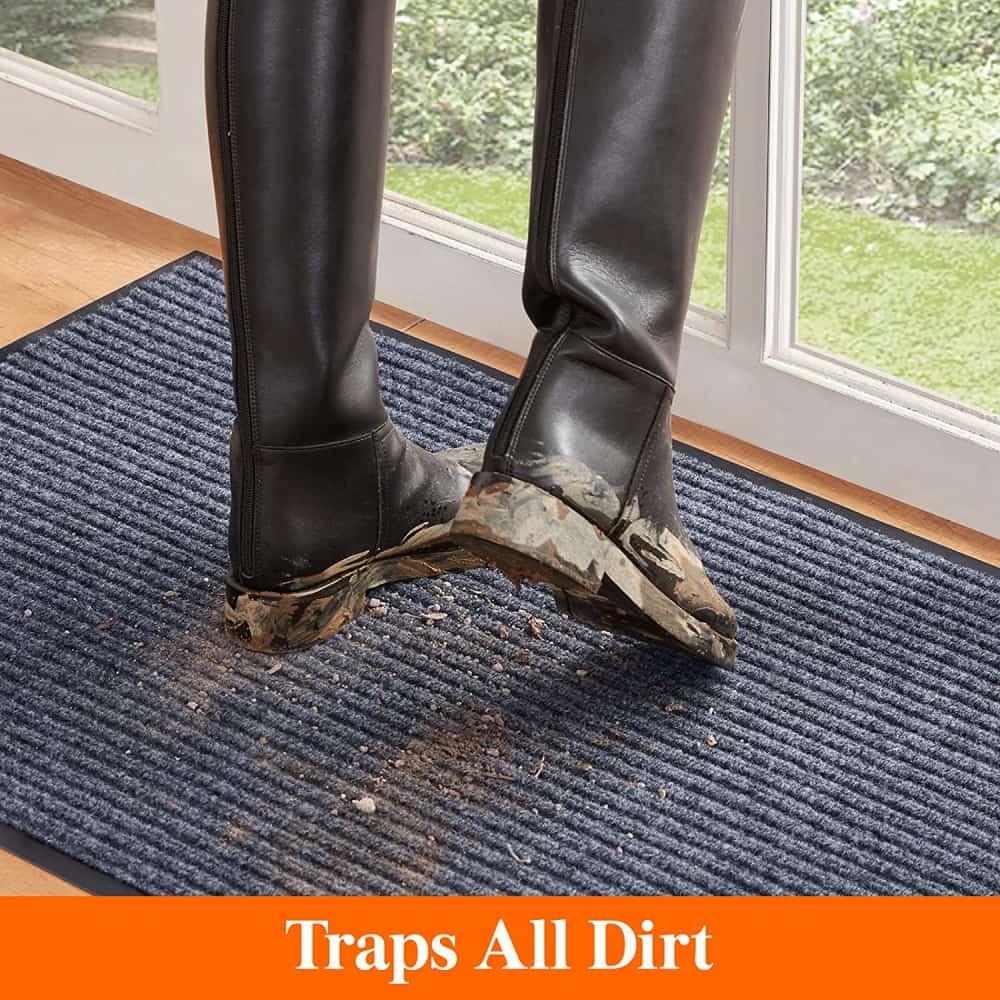 Lifewit Thin Indoor Door Mat, Ruggable Welcome Rug for Entryway