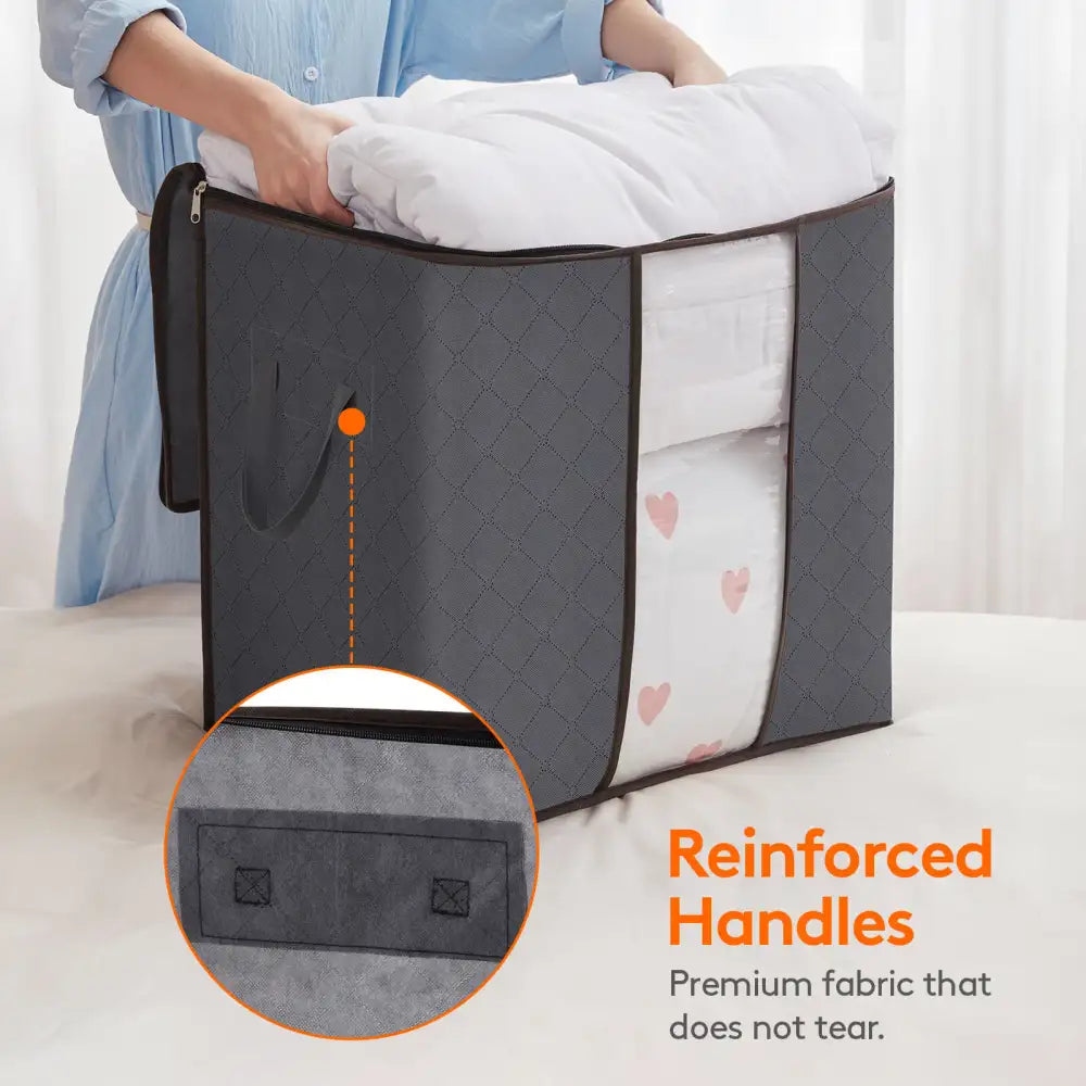 Lifewit Large Storage Bags Organizer for Clothes, Blankets, 90L, 3 Packs