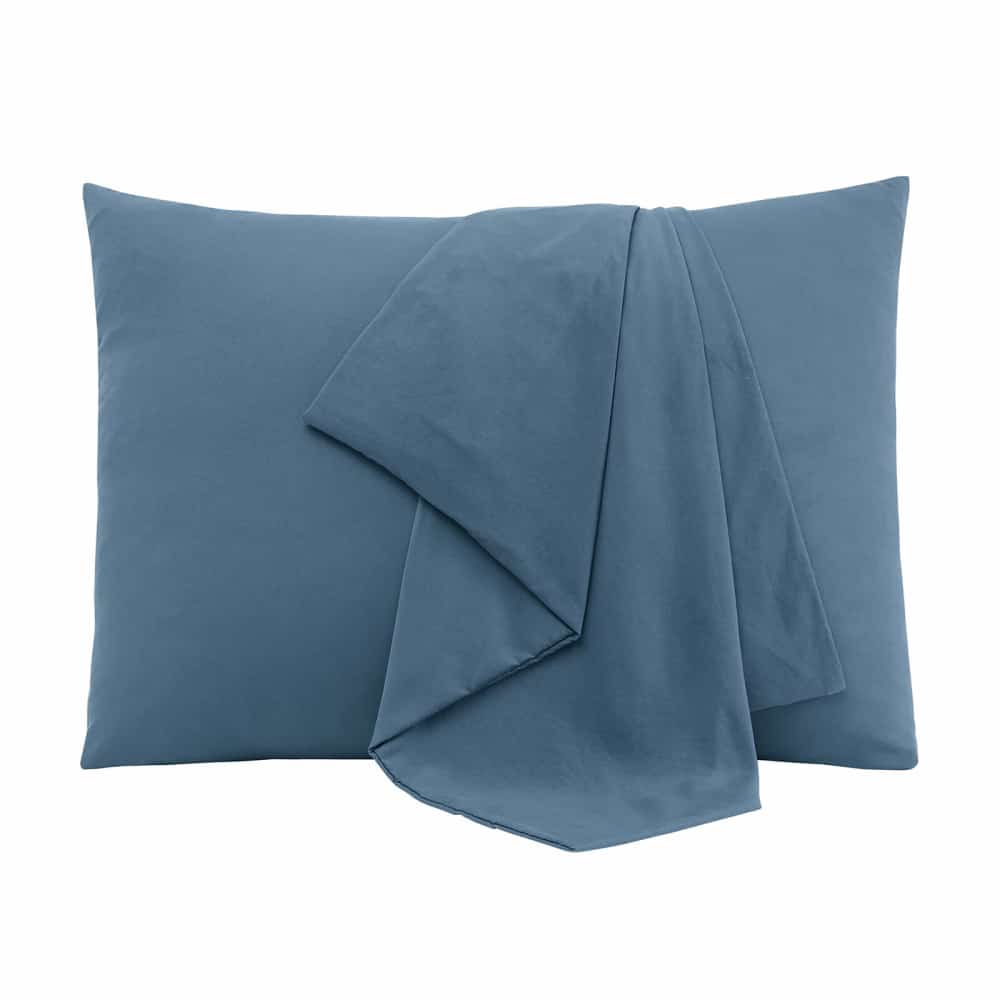 Lifewit Microfiber Envelope Pillow Covers, White/Blue/Grey