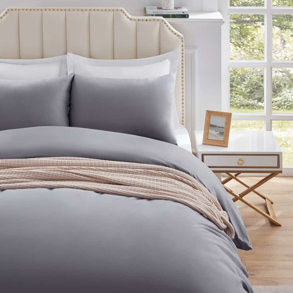 Lifewit Microfiber Envelope Pillow Covers, White/Blue/Grey