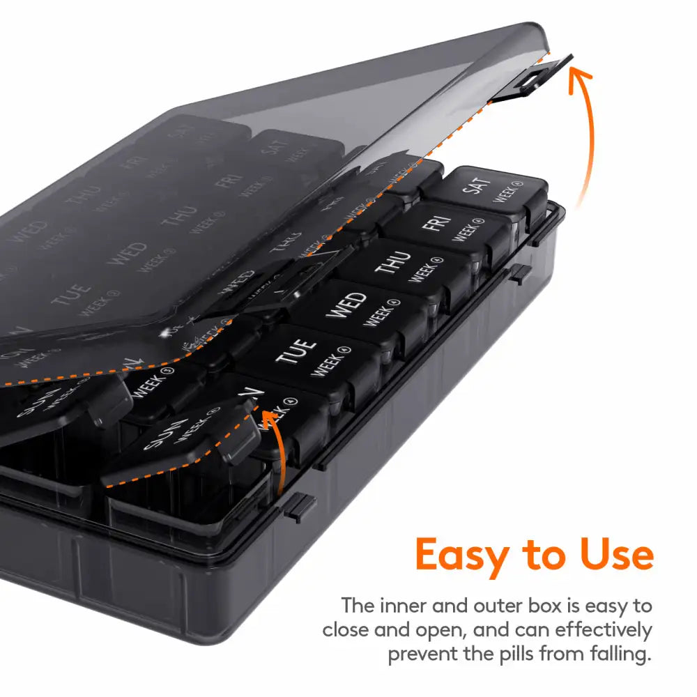 Lifewit Monthly Pill Box Organizer, 4 Packs Weekly Medicine Pill Organizer Cases