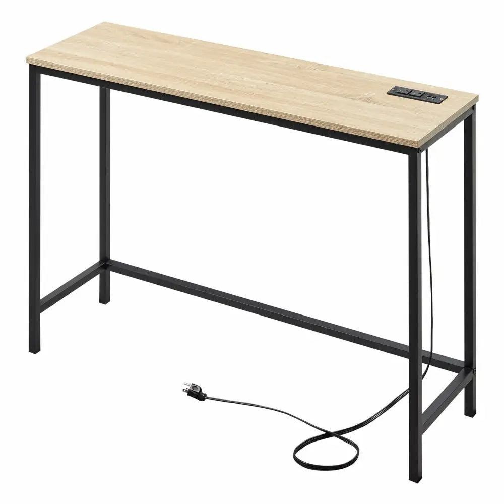 Lifewit Narrow Console Table, Sofa Table with Outlets for Living Room, Entryway, Hallway