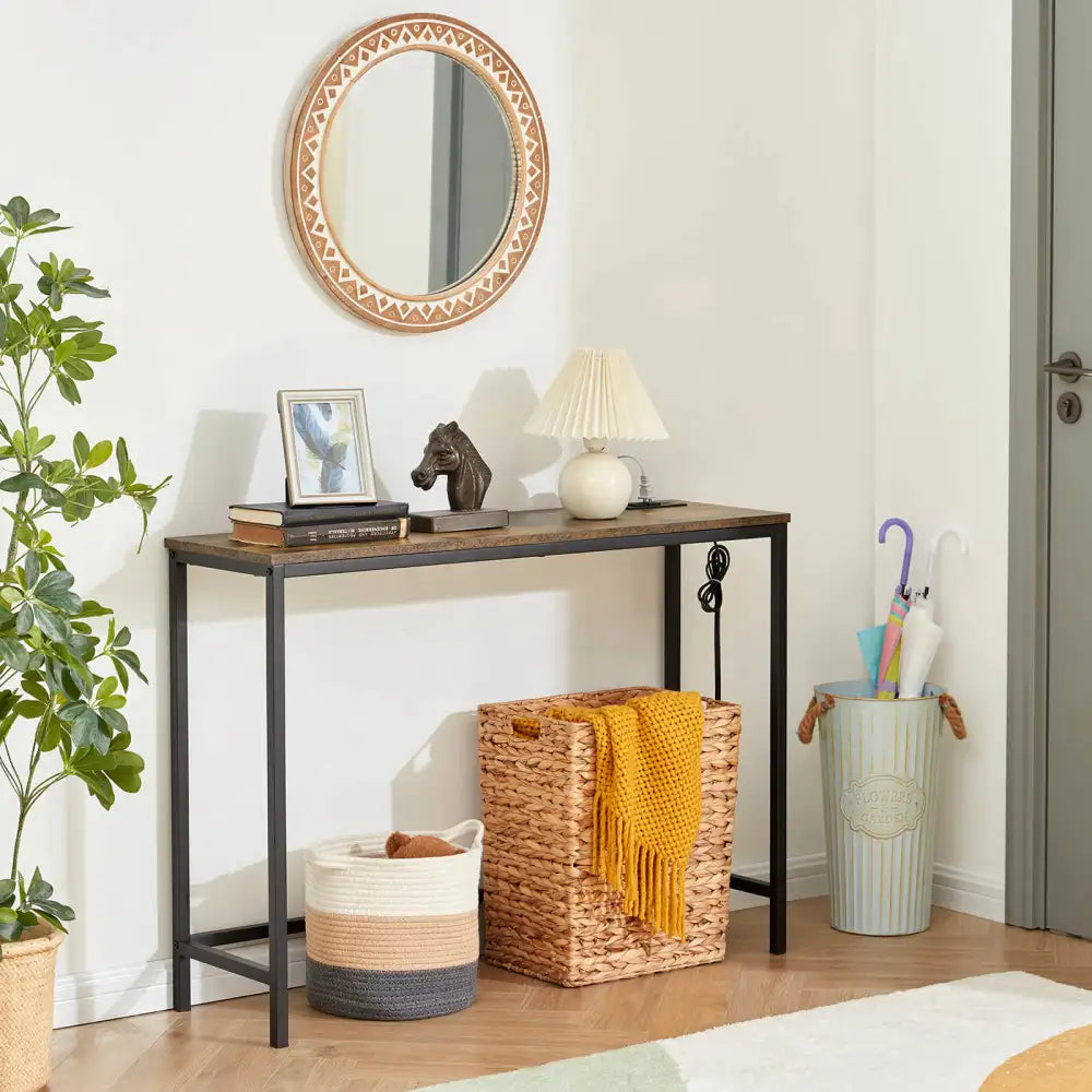 Lifewit Narrow Console Table, Sofa Table with Outlets for Living Room, Entryway, Hallway