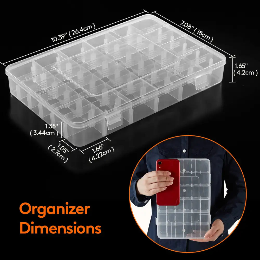 Lifewit Plastic Jewelry Organizer Box, Craft, Earring, Bead, Thread Storage Box Container