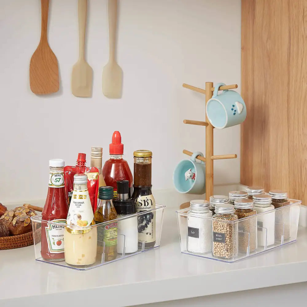 Lifewit Plastic Snack Organizer Bins, Pantry Snack Storage Organizer Box