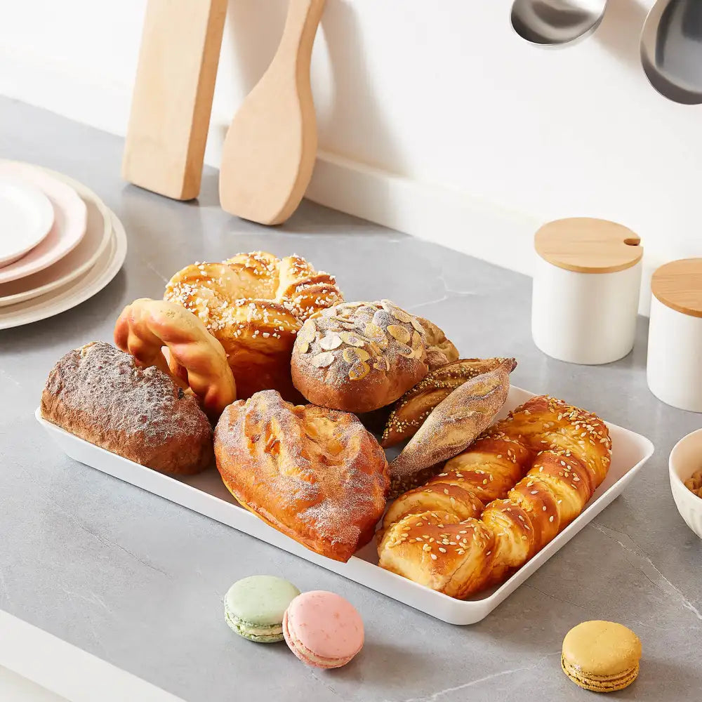 Lifewit Serving Tray Platters, Acrylic Food Lunch Tray for Party, Snack, Cookies, Dessert