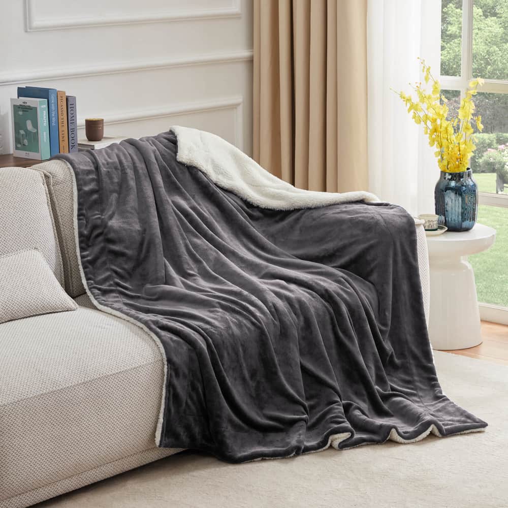 Lifewit Sherpa Throw Blanket, Cozy Fuzzy Fleece Blanket for Outdoor, Travel, Bed, Couch