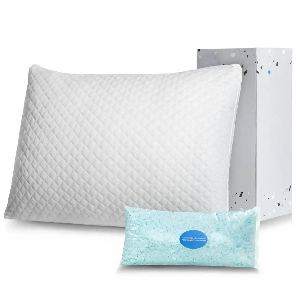 Lifewit Shredded Memory Foam Cooling Pillow for Side, Back Sleeper