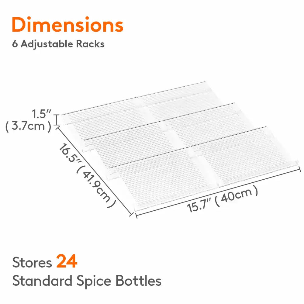 Lifewit Spice Rack, Spice Drawer Organizer Insert for Kitchen Cabinet, Pantry