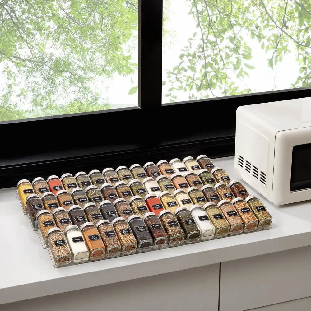 Lifewit Spice Rack, Spice Drawer Organizer Insert for Kitchen Cabinet, Pantry