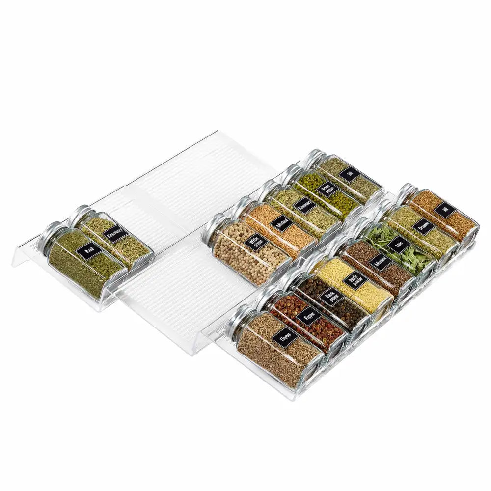 Lifewit Spice Rack, Spice Drawer Organizer Insert for Kitchen Cabinet, Pantry