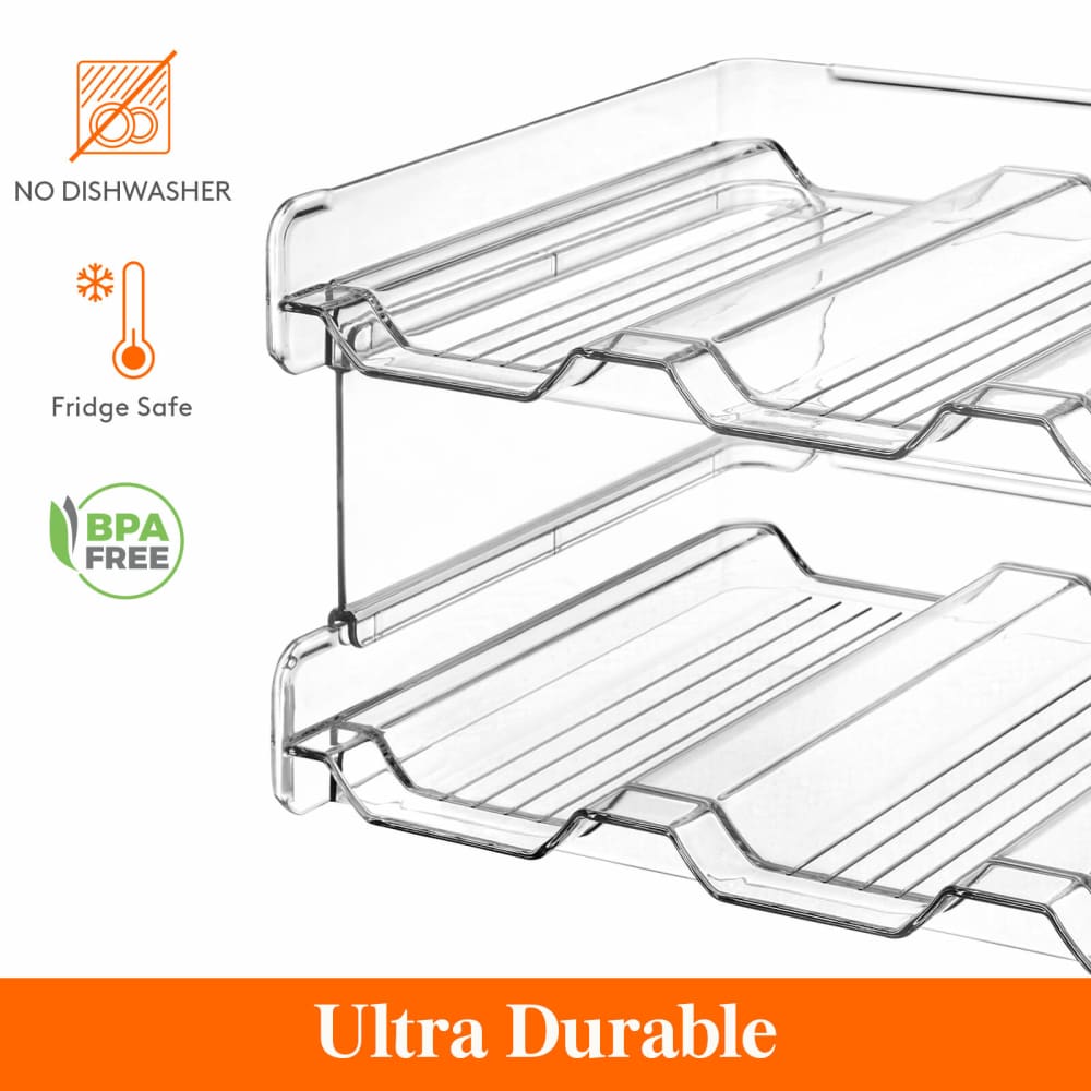 Lifewit Stackable Water Bottle Storage Organizer, Plastic Bottle Holder Rack