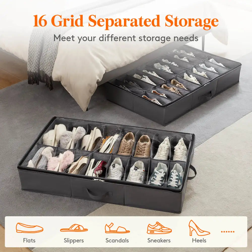 Lifewit Under Bed Shoe Storage Organizer Bins,  2/3 Packs