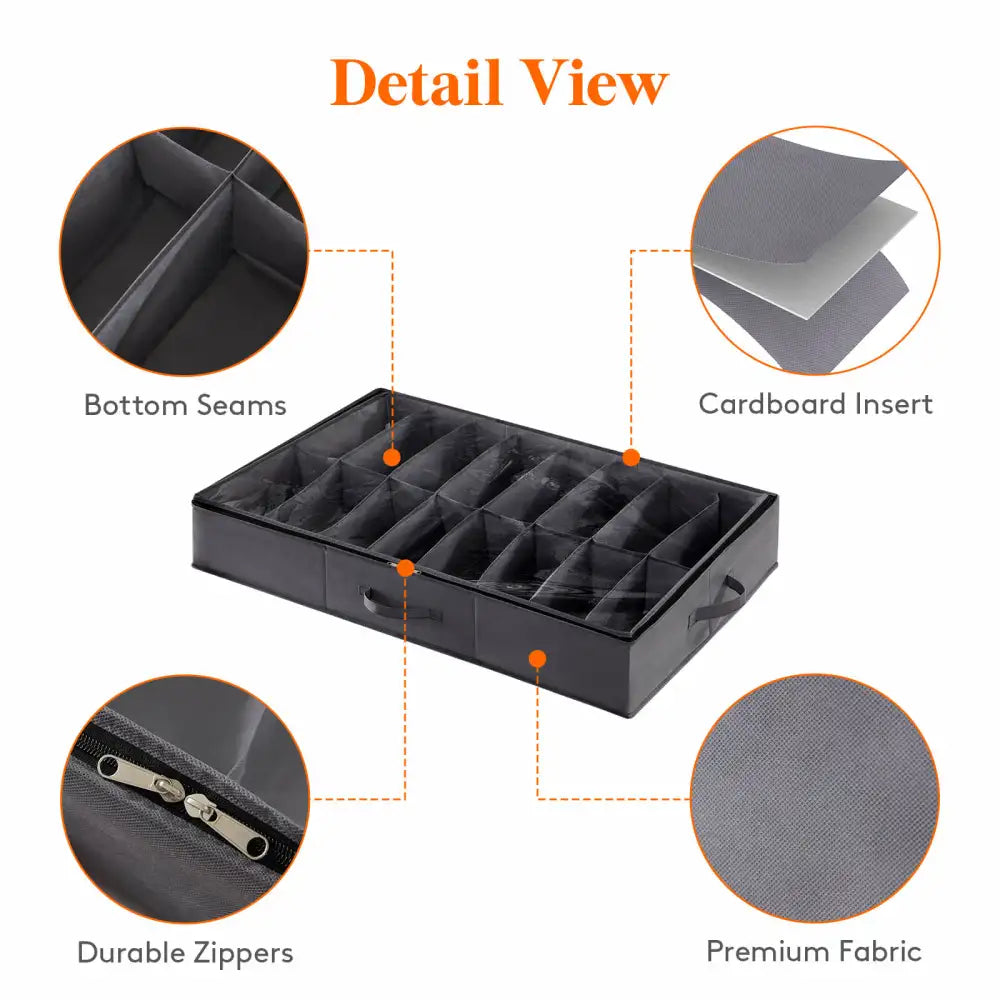 Lifewit Under Bed Shoe Storage Organizer Bins,  2/3 Packs