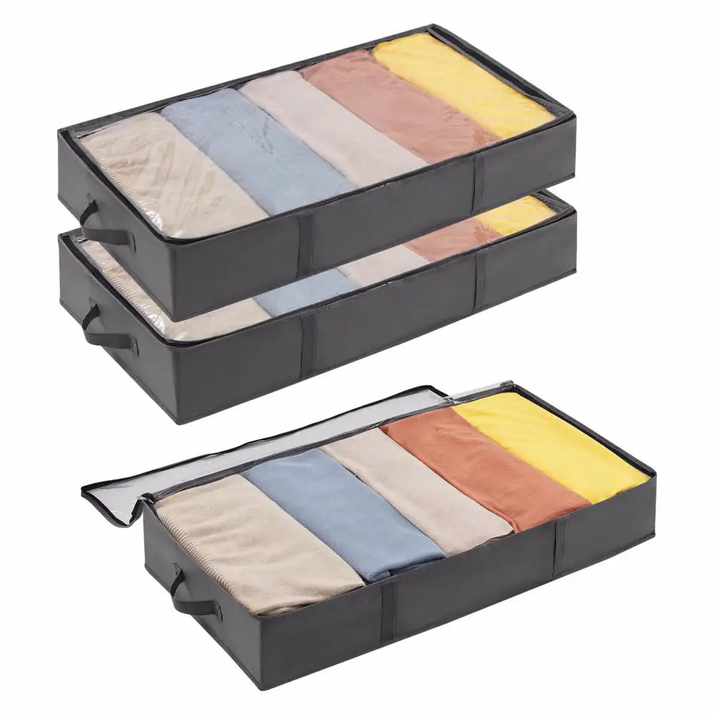 Lifewit Under Bed Storage Totes Bags, Low Profile Organizers, 2 Packs