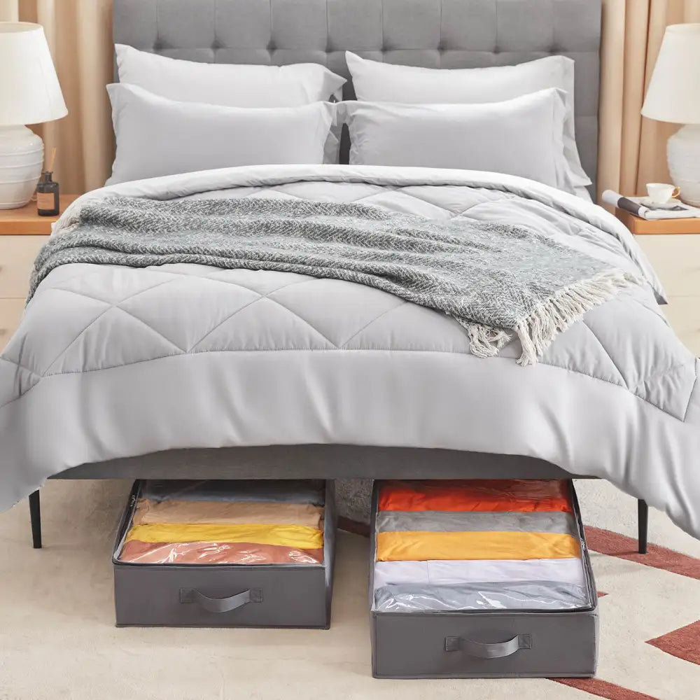 Lifewit Under Bed Storage Totes Bags, Low Profile Organizers, 2 Packs