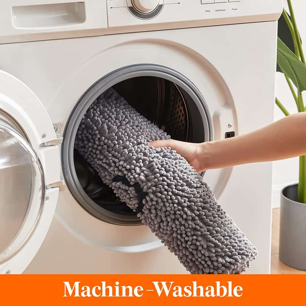 Lifewit Washable Chenille Indoor Door Mat Rug for Entry, Mudroom